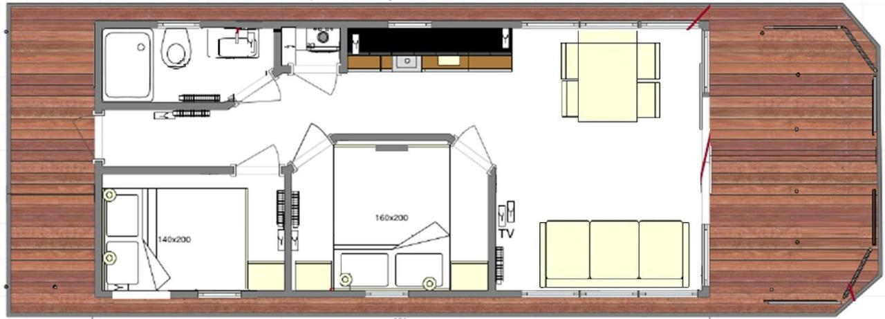 Hausboot Fjord Baltica Mit Dachterrasse In Barth Hotel Ngoại thất bức ảnh